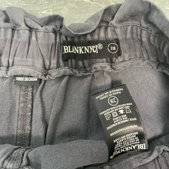 Blank NYC Down to Earth Paper-bag Waist Jogger Style Pants Charcoal Grey Size 28 - Picture 3 of 13